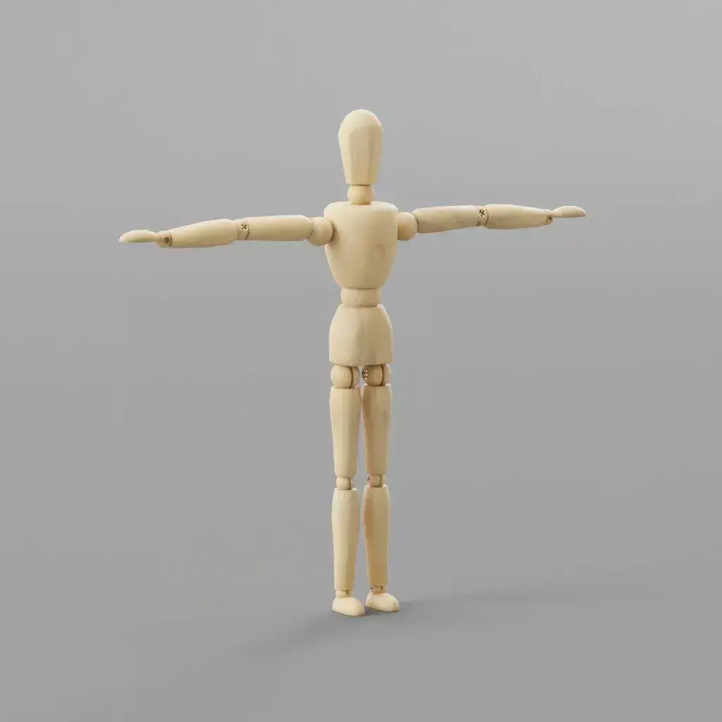 Rigged Mannequin Free 3D model
