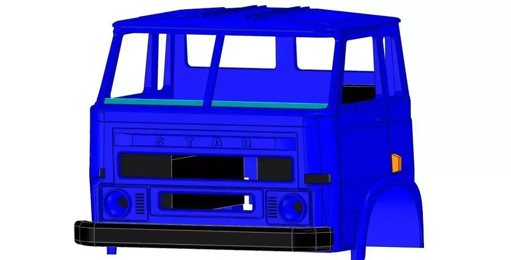 Alternative Star 28 cab for the WPL together with the interior  3D print model