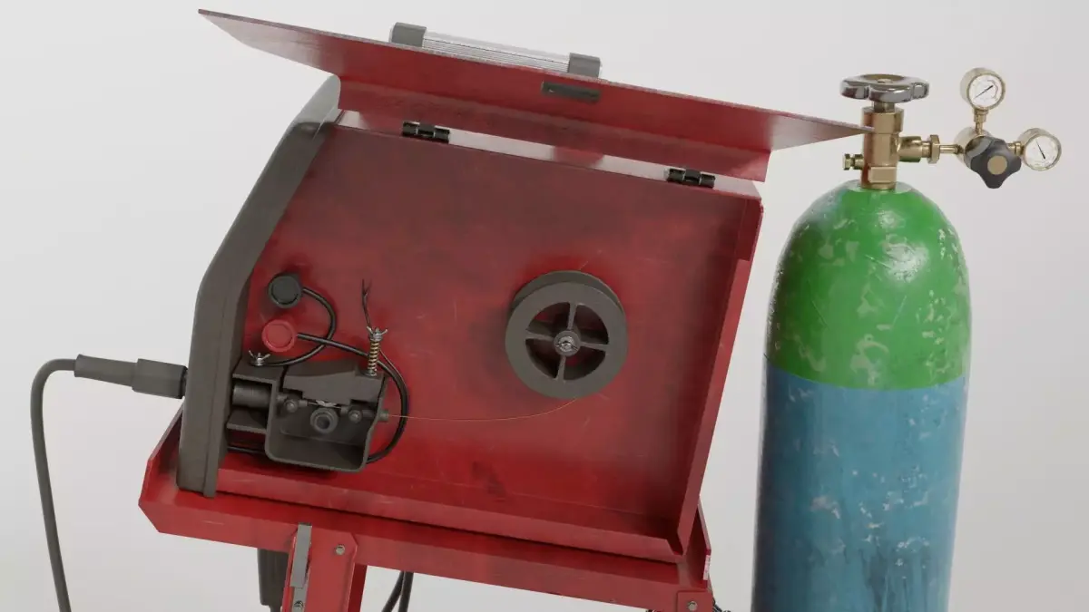 Garage - mig welder Low-poly 3D model
