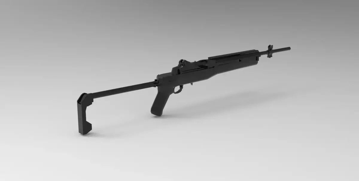 Ruger Mini-14 automatic rifle 3D model