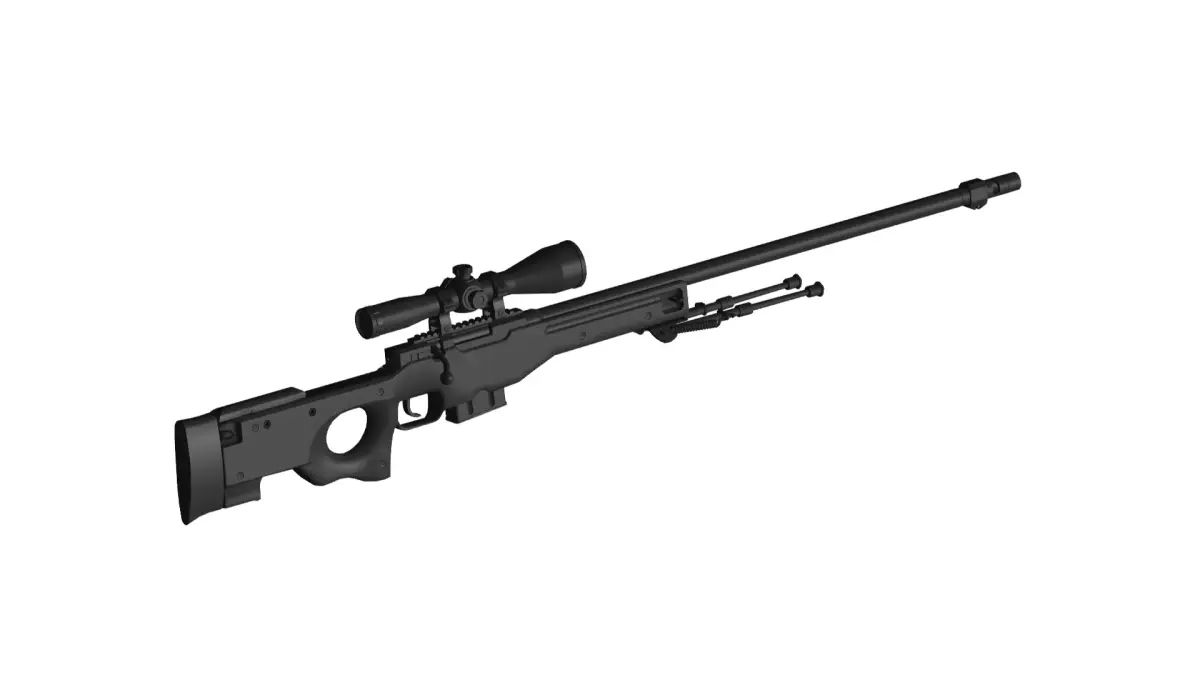 AWP Dragon Lore Sniper Rifle 3D model