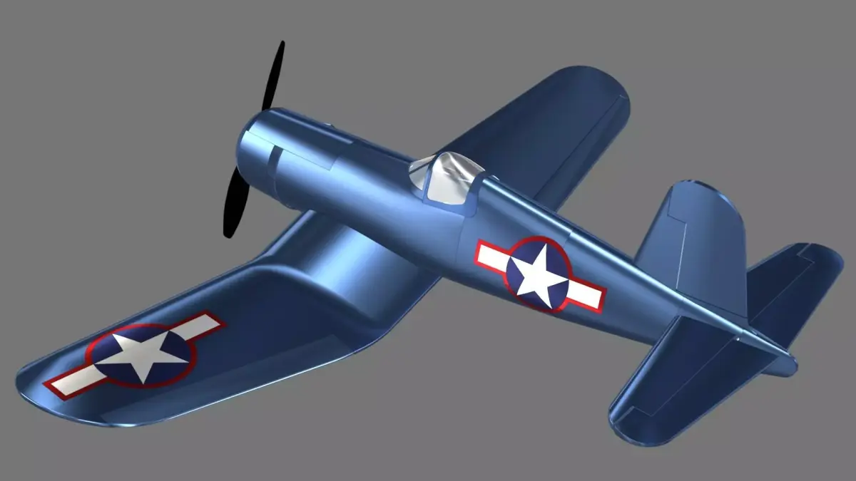 F4U Corsair RC plane 3D model 3D model