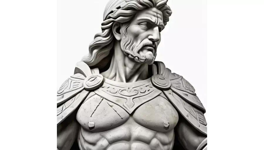Fantasy Stone Statue of Forgotten Hero for 3D print 3D model