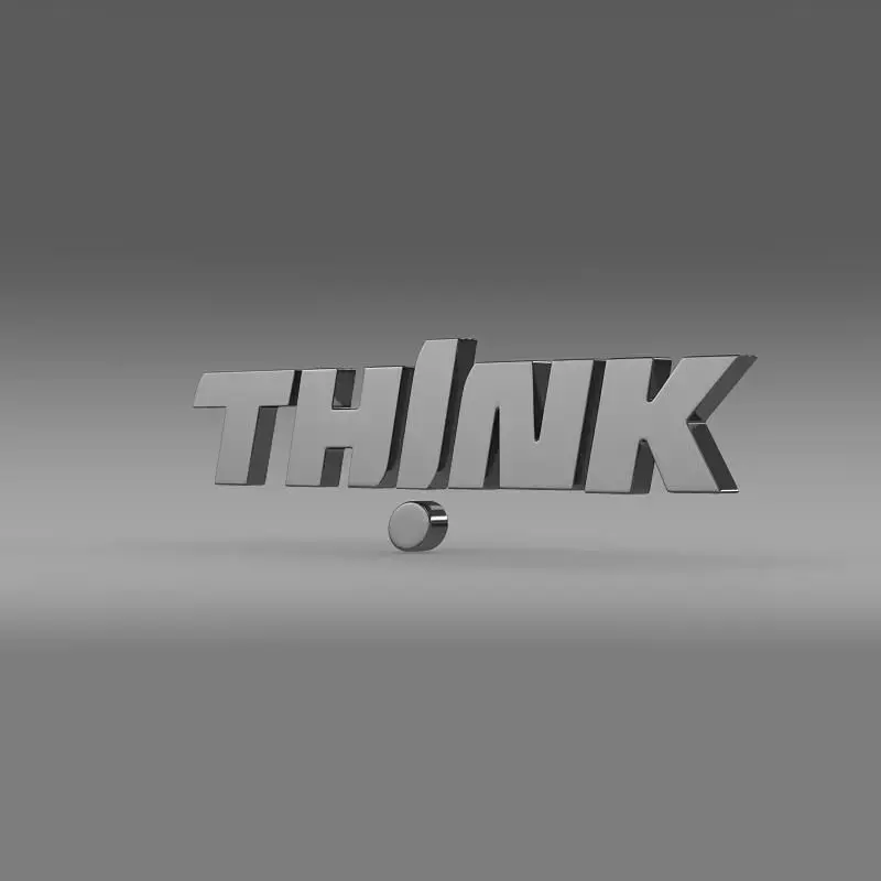 Think Logo 3D model