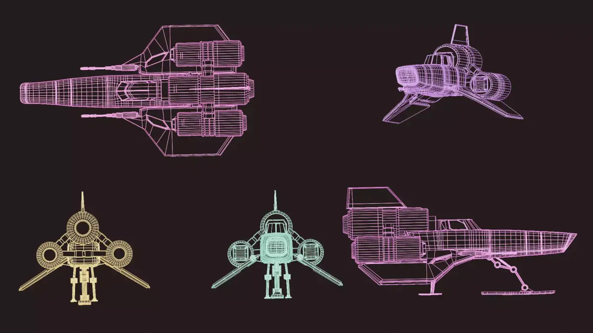scifi spaceship viper mk2 Free low-poly 3D model