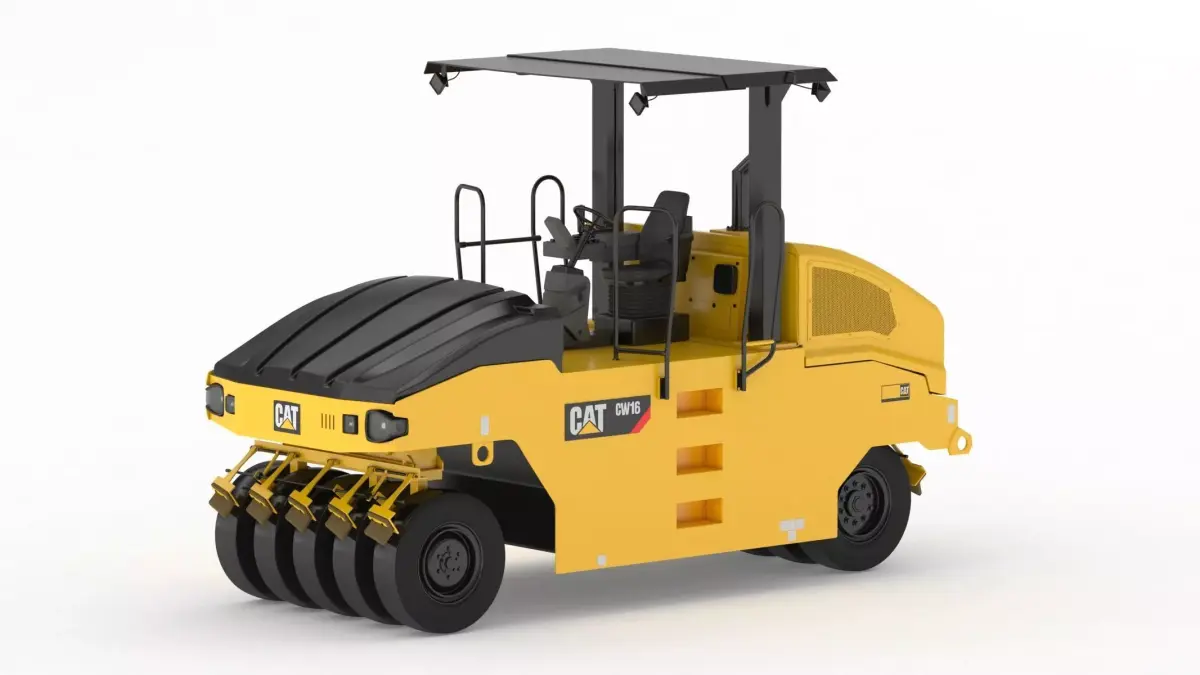 CAT Pneumatic Rollers CW16 11-Wheel 3D model