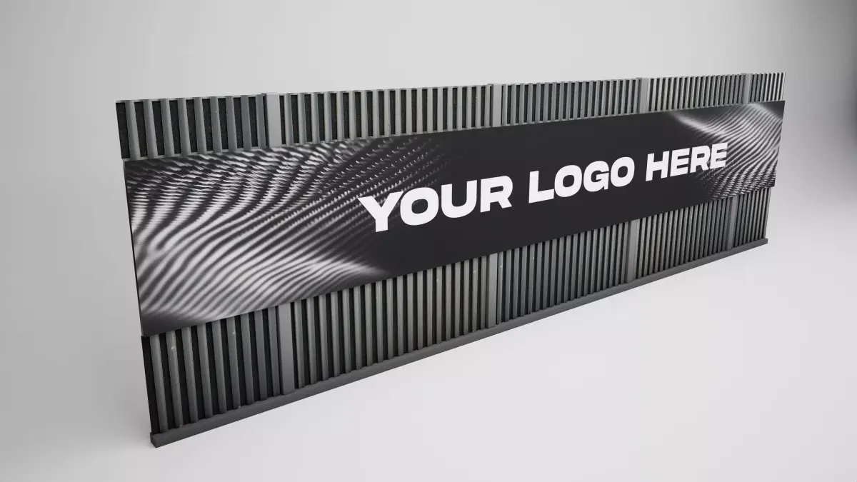 Modular Racetrack Advertising Wall Variation  3D model