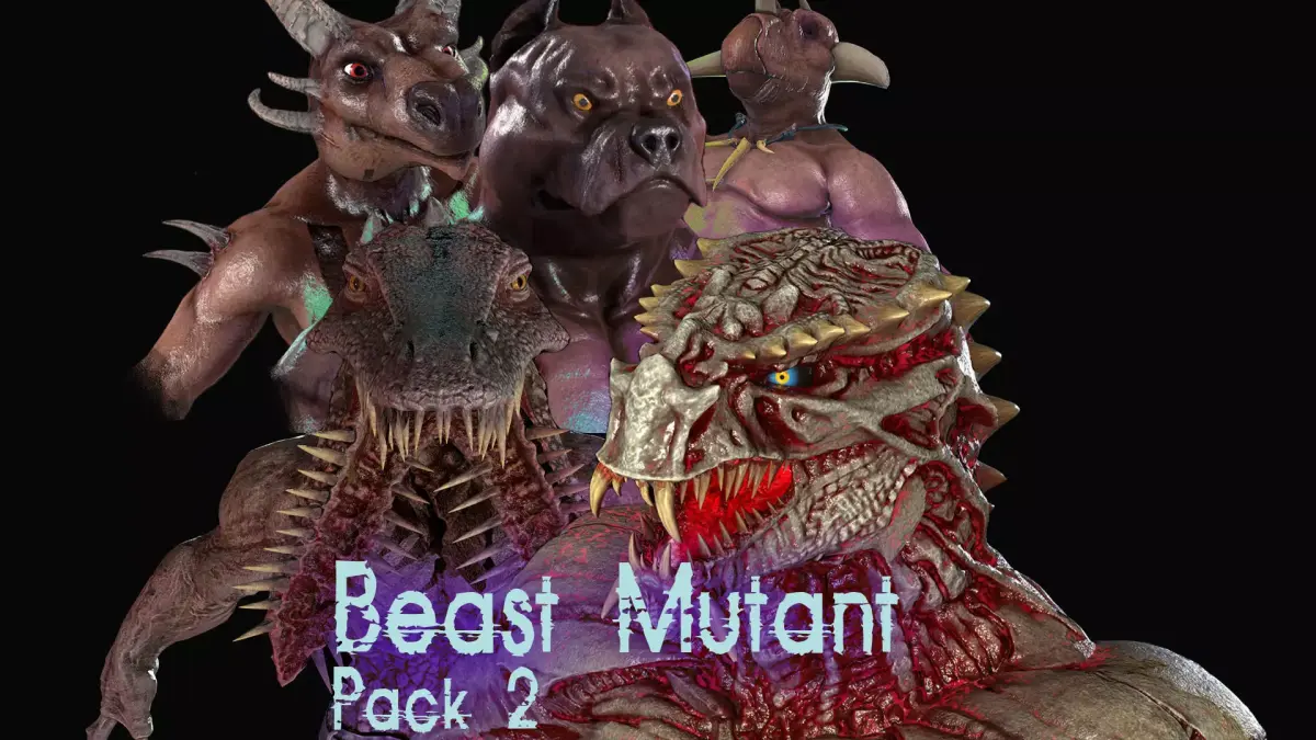 Beast Mutant Pack 2 Low-poly 3D model