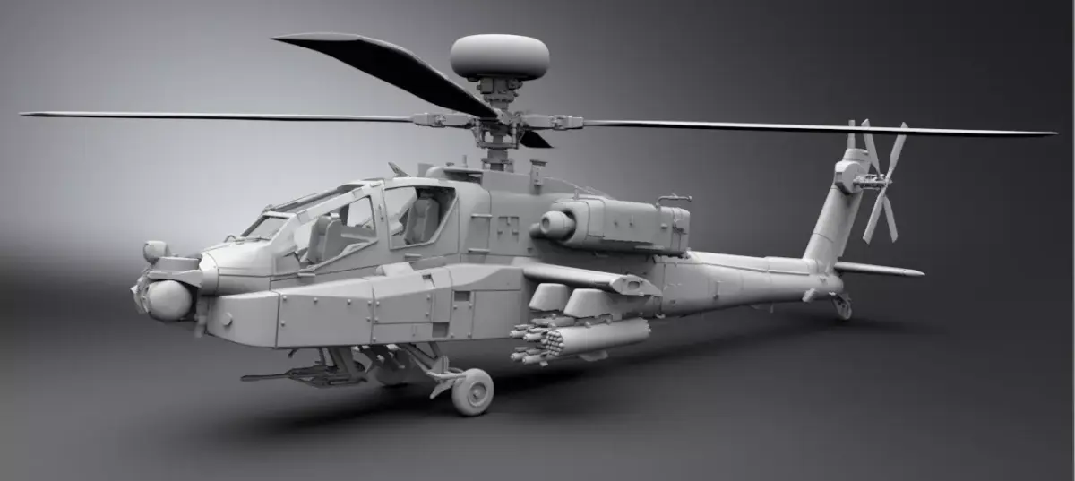 Apache AH64 Longbow Scale model 3D print model