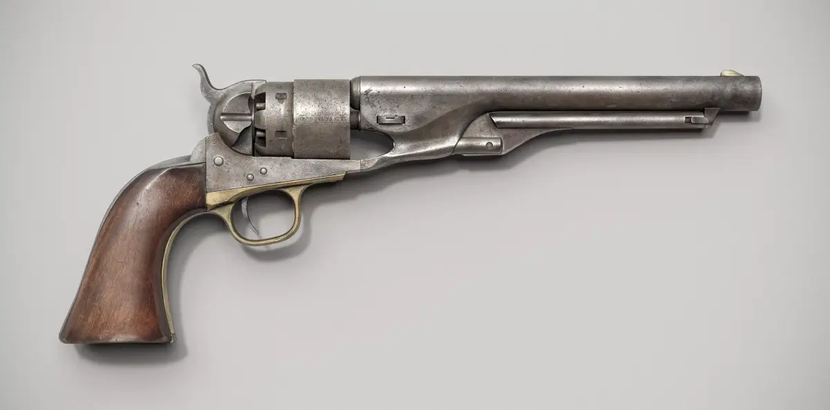  Colt 1860 Army Revolver Low-poly 3D model