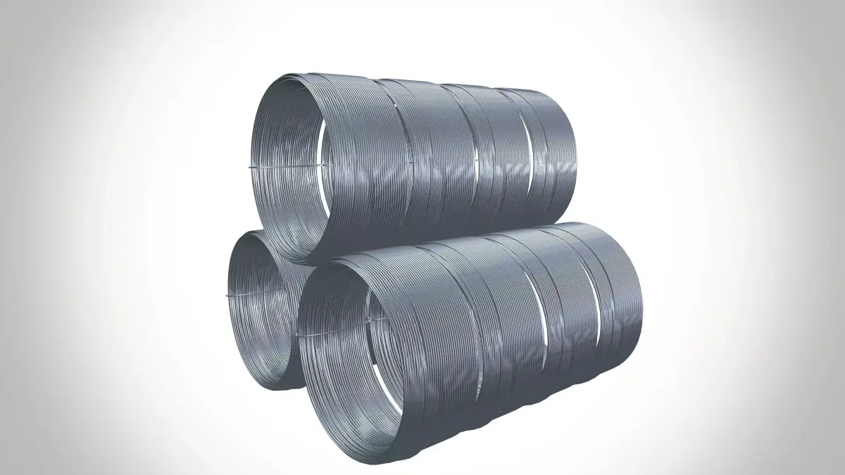 Aluminum Wire Cable Bundle Low-poly 3D model