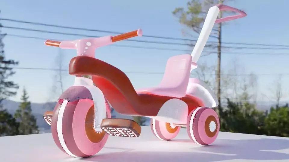 Children s Bicycle - Game Asset Free low-poly 3D model