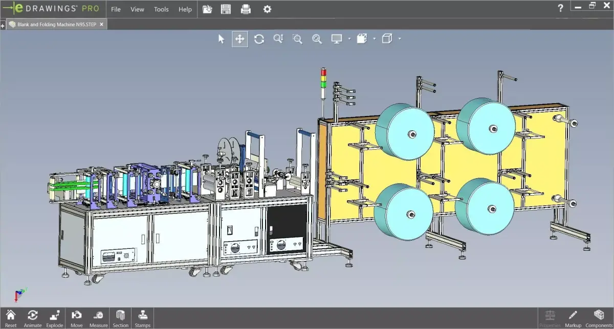 fully automatic -face mask machine 5 3D model