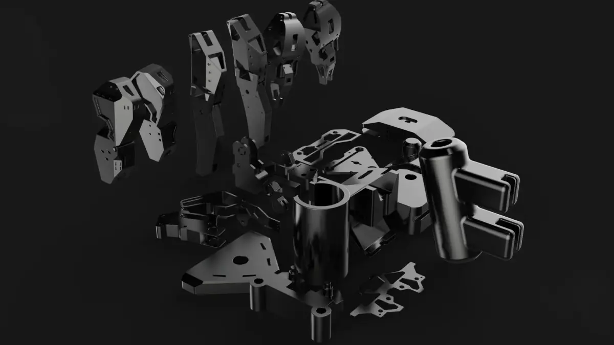 robotic part and legs 3D model