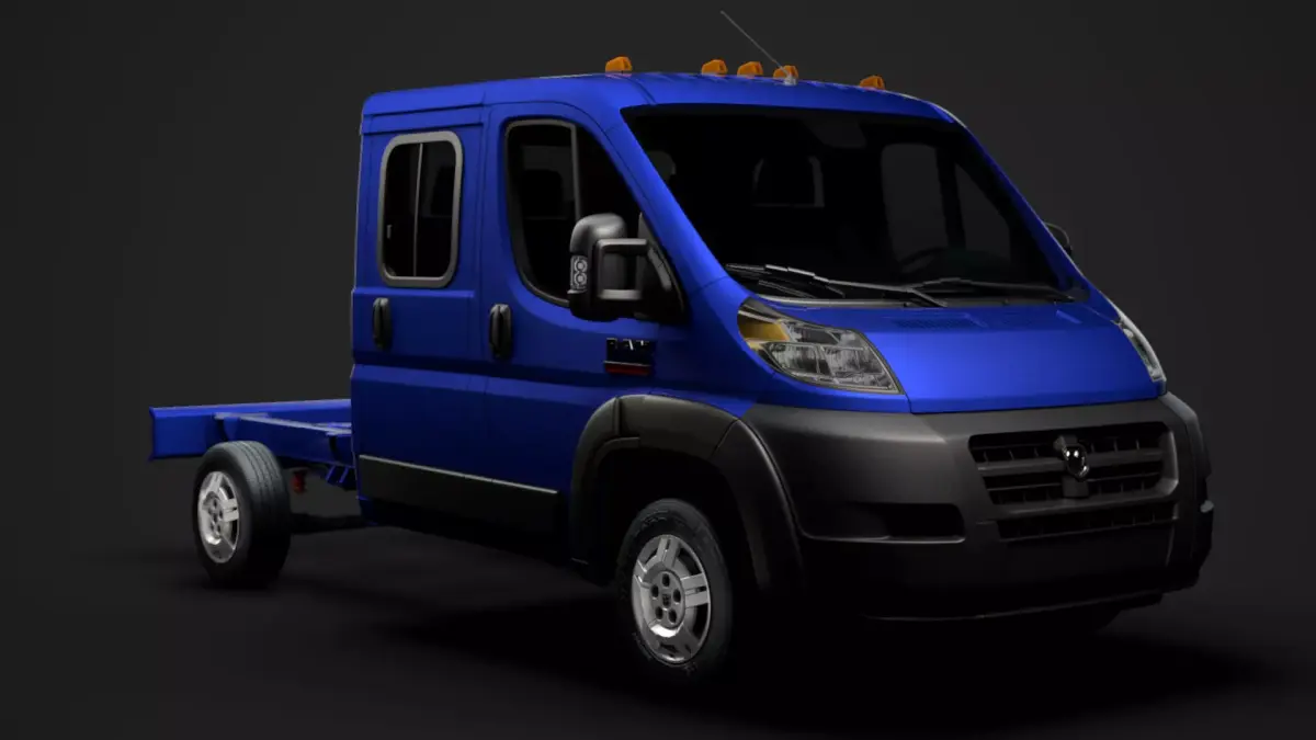 Ram Promaster Cargo Chassis Truck Crew Cab 3450 WB 2019 3D model