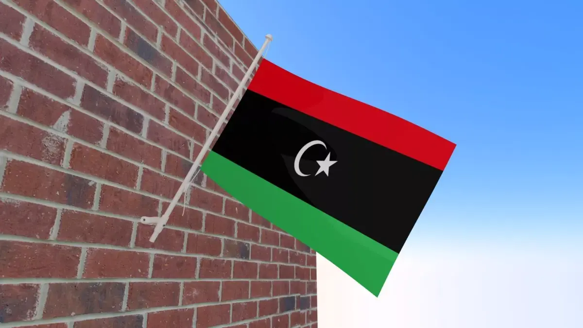 Flag of Libya 3D model
