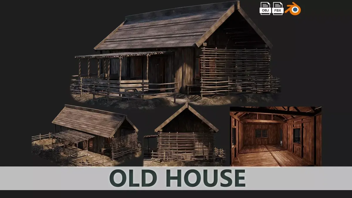 Old House 30 PBR 4K GameReady Low-poly 3D model