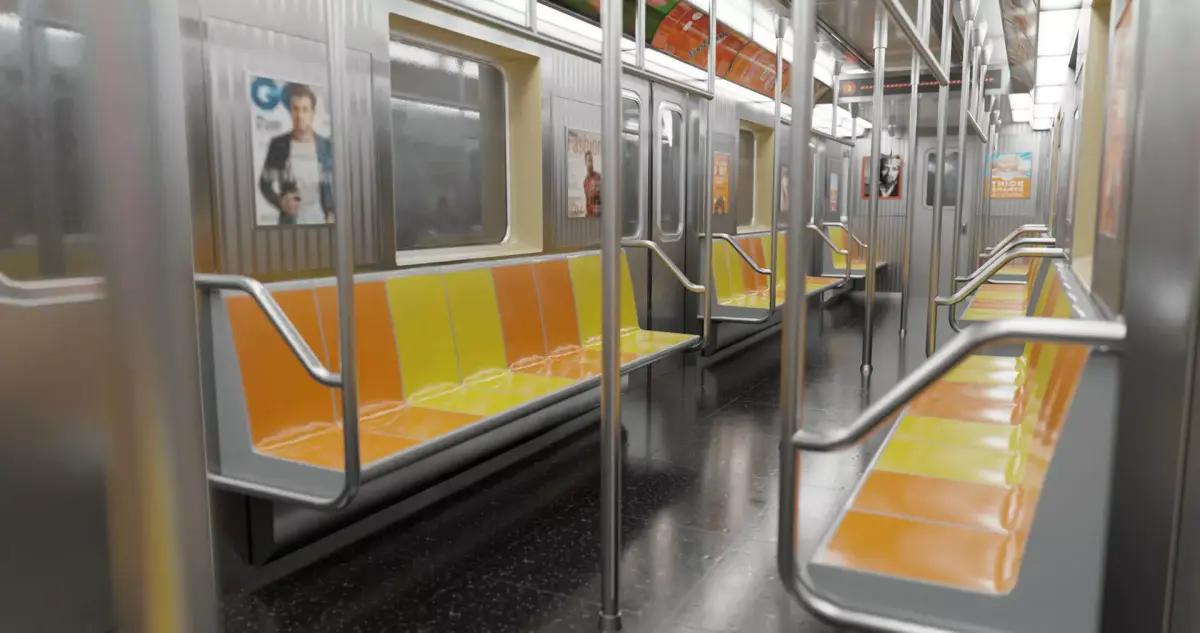 New York Subway Game-Ready Low-poly 3D model