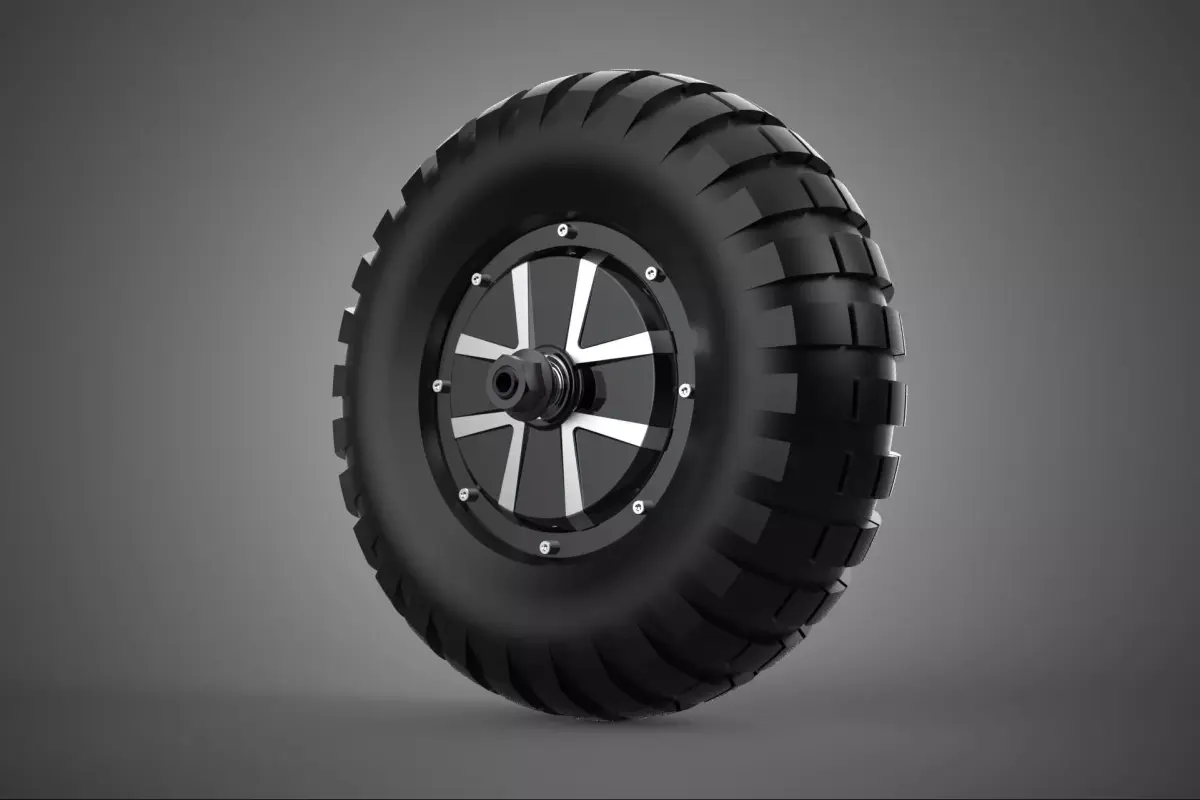 ELECTRIC HUB MOTOR WHEEL RIM BRUSHLESS DIRECT DRIVE TIRE TREAD 3D model