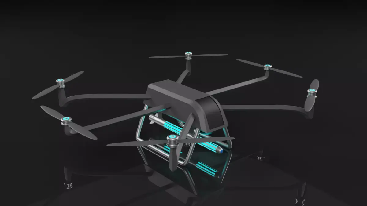 Military drone 3D model 3D model