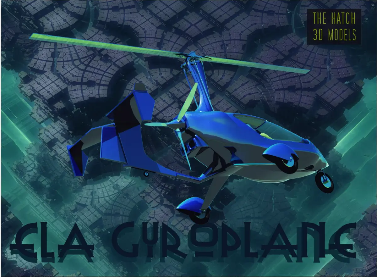 ELA Gyroplane  Low-poly 3D model