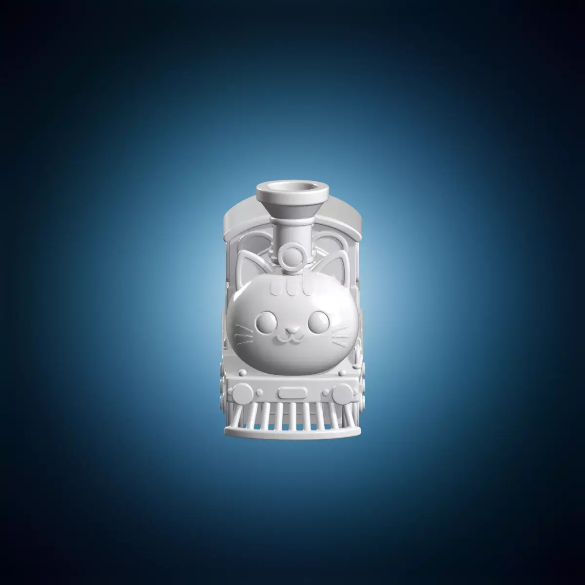 Kawaii Cat Locomotive 3D Print Model 3D print model