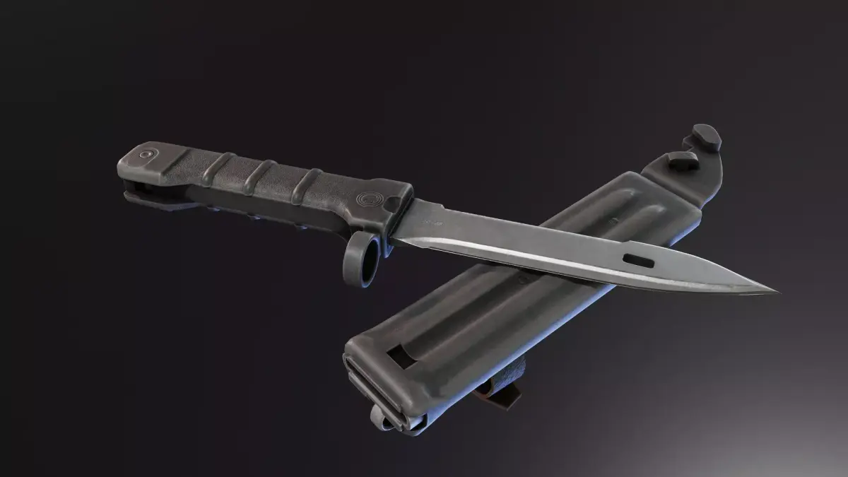 AK74 Bayonet Low-poly 3D model