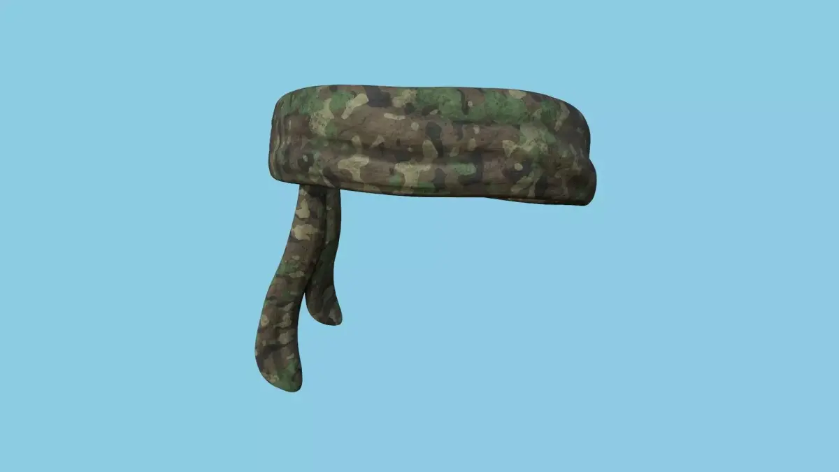 Forest Camouflage Bandana - Military Character Design Low-poly 3D model