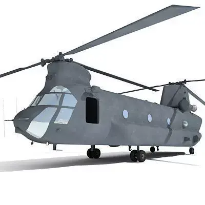 Military Chinook Helicopter 3D model