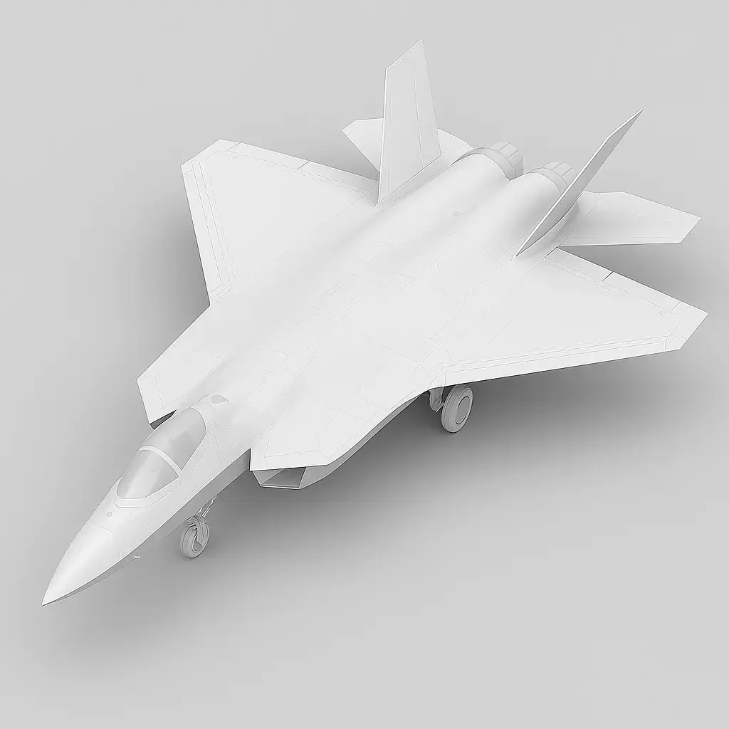 5th gen aircrafts  Low-poly 3D model