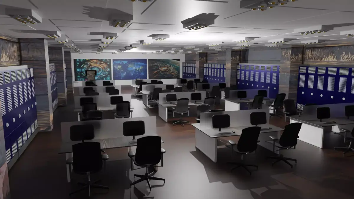 Mission Control Center Low-poly 3D model purchase