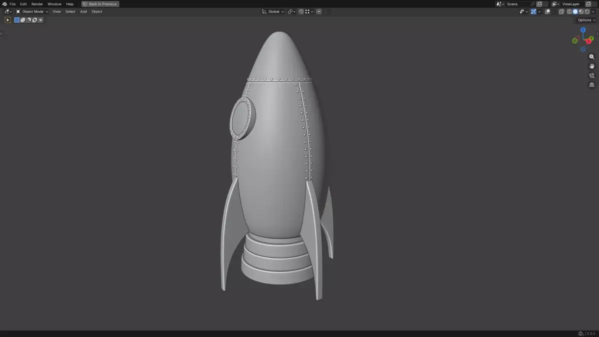 Cartoon Rocket 3D print model purchase