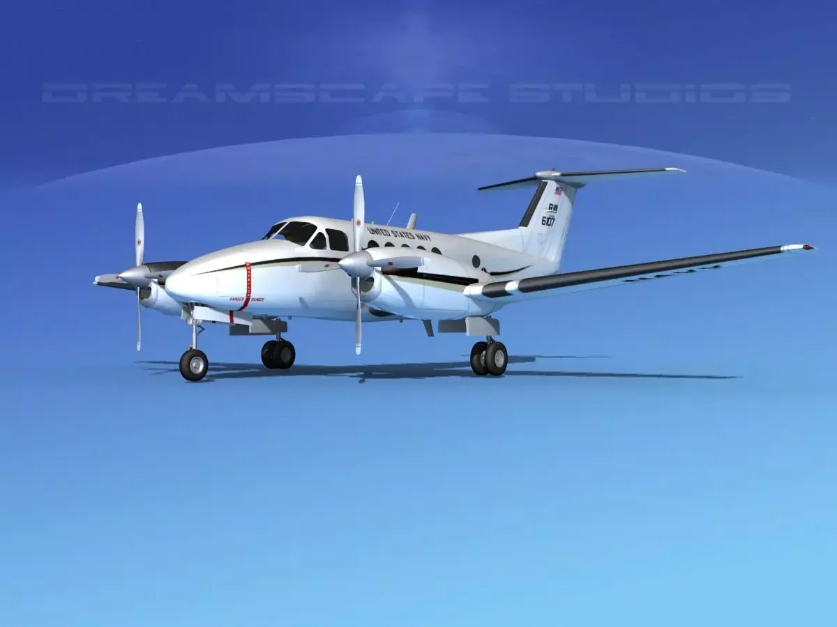 Beechcraft UC-12Q Huron V01 USN 3D model