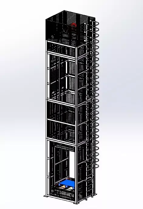 Heavy-duty reciprocating elevator  3D model