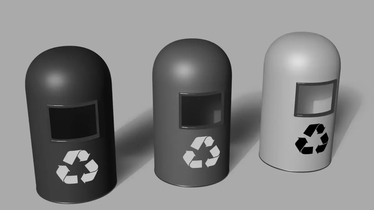 Trashbin 3D model Free low-poly 3D model