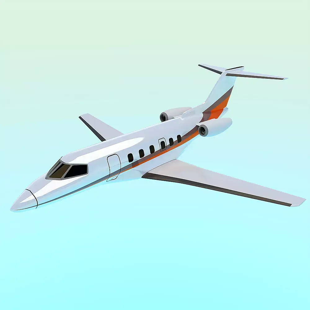 Pilatus c-24 Private jet  Low-poly 3D model