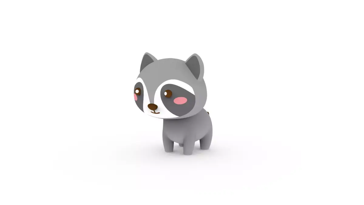 Cartoon Ratel v001 character  3D model
