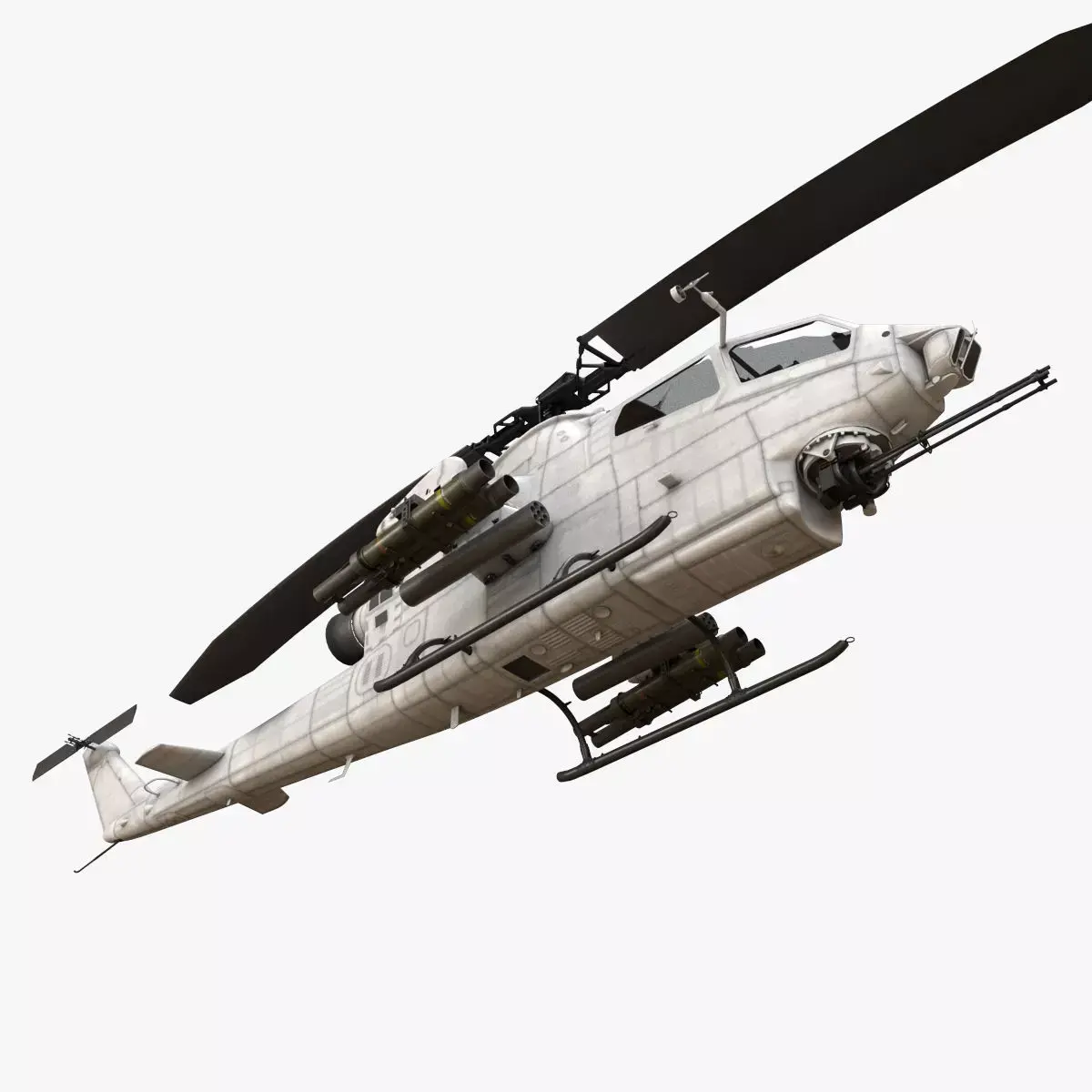 Bell AH-1S Cobra Blank Complex Animation Low-poly 3D model