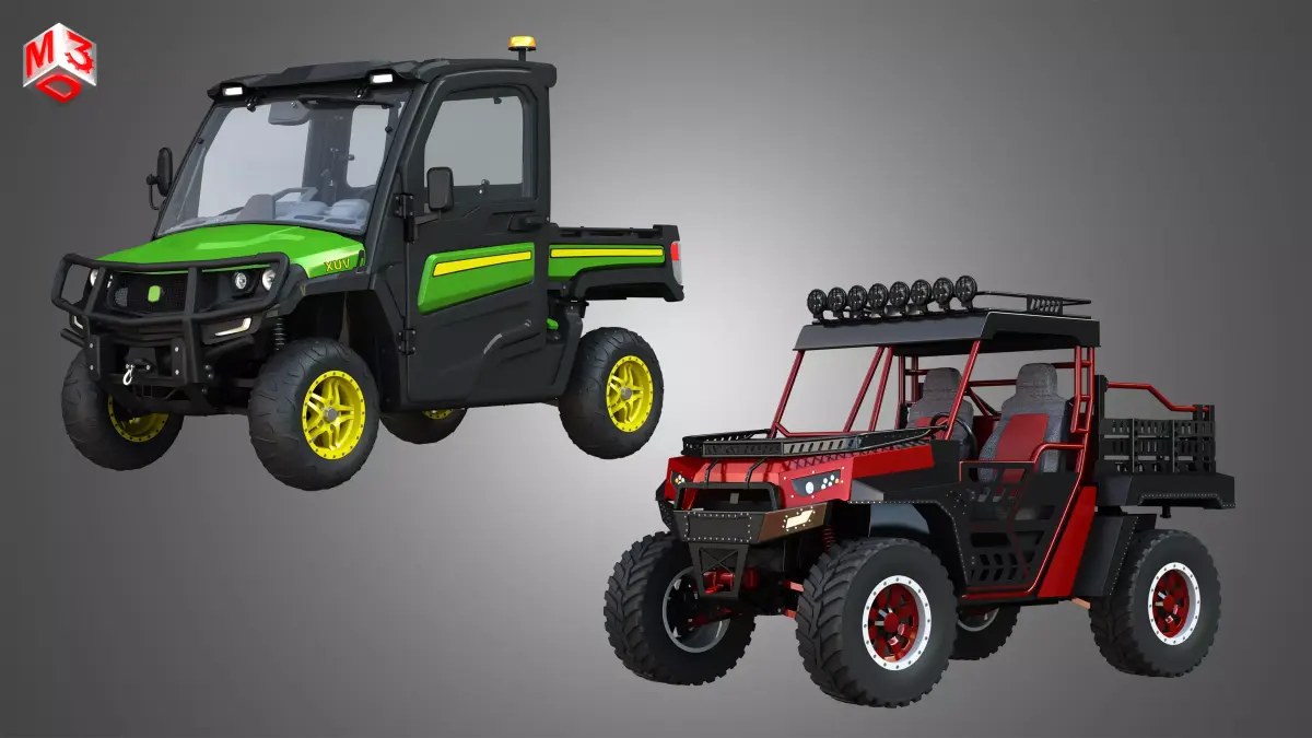 Off Road Dune Buggies 2 in 1 3D Model Pack