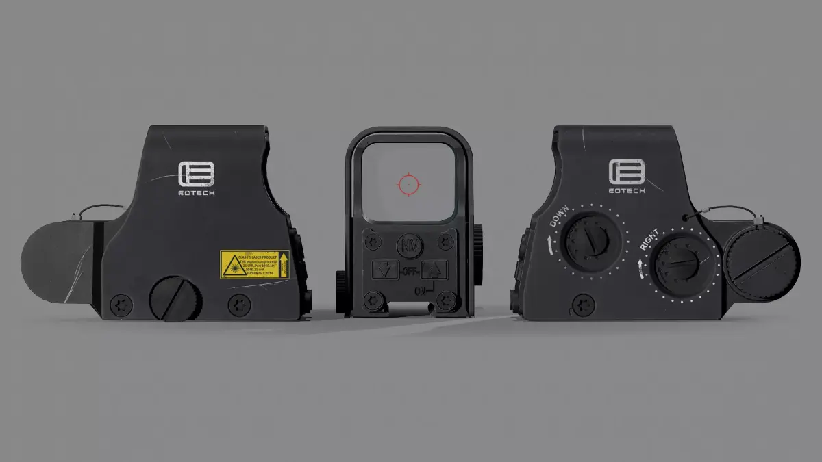 EOTECH XPS Red Dot Sight Low-poly 3D model