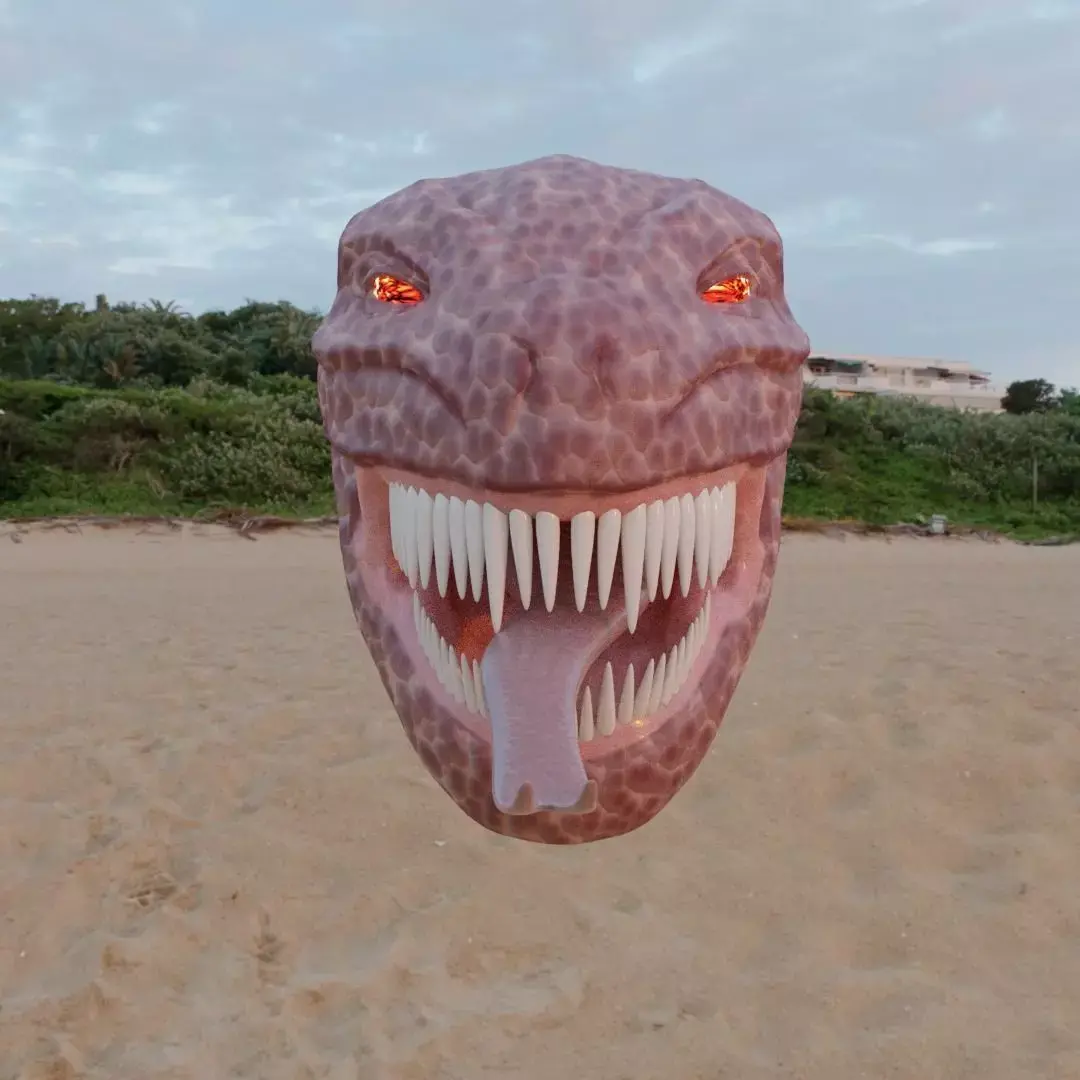 Sculpted Monster Head 001 Free 3D model