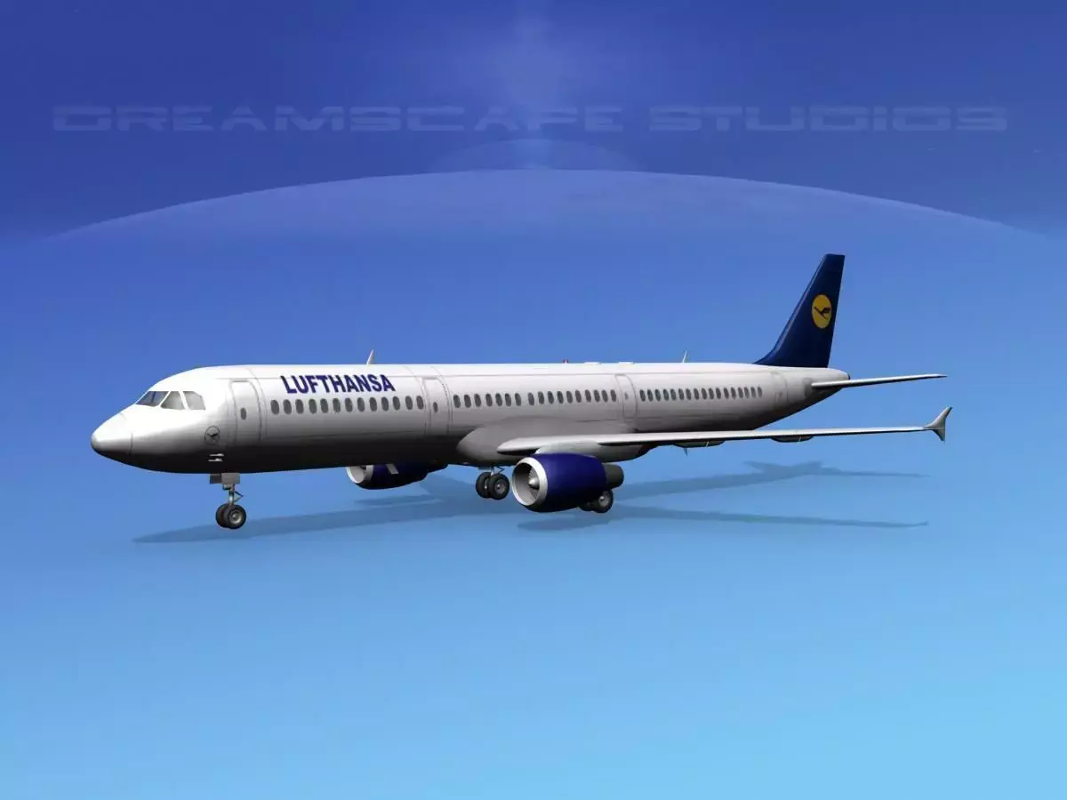 Airbus A321 Lufthansa 3D model