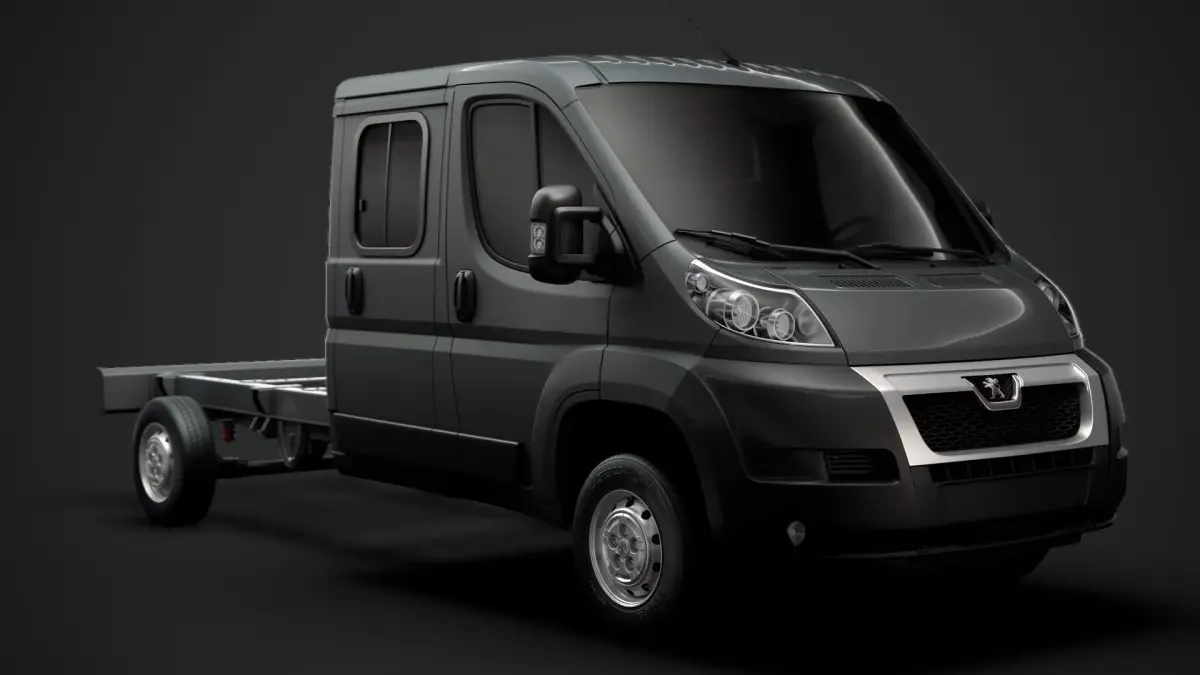 Peugeot Manager Chassis Truck Crew Cab 4035WB 2014 3D model
