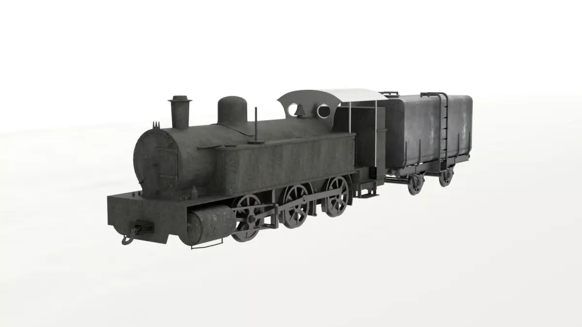 Vintage Locomotive 3D model