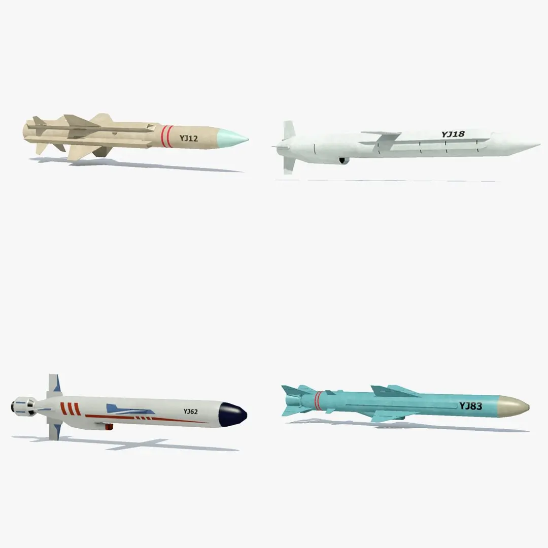 chinese anti ship cruise missile collection 3D model