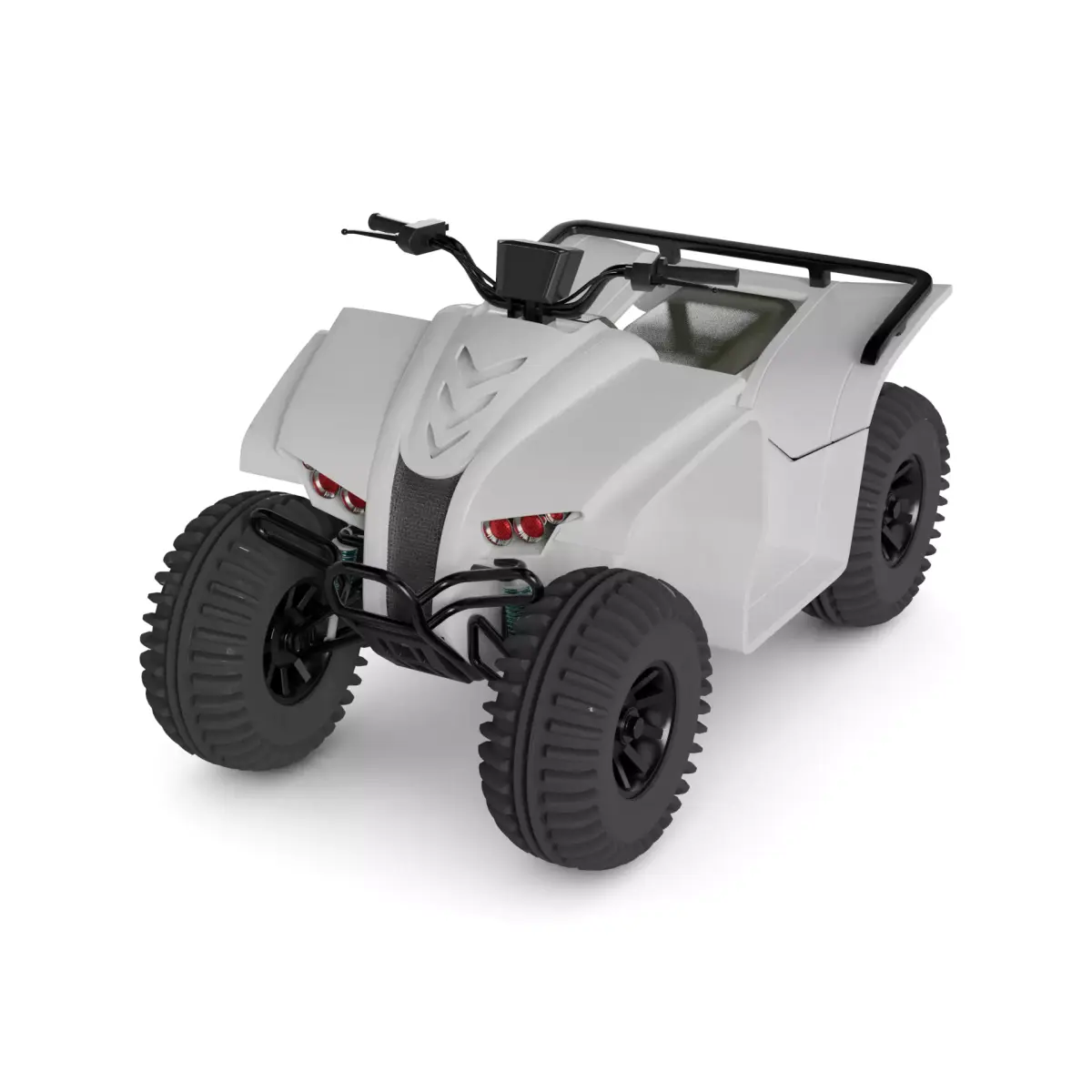 7 Wheel Snowmobile 3D model