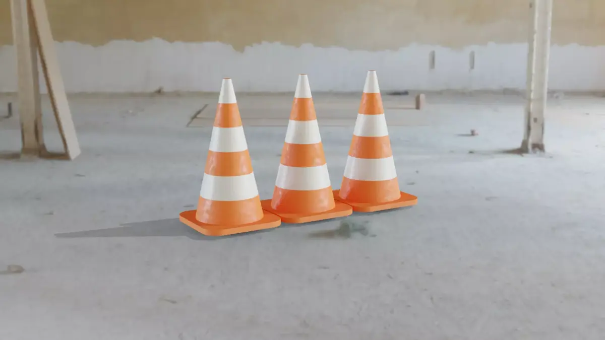 Traffic cones  3D model purchase