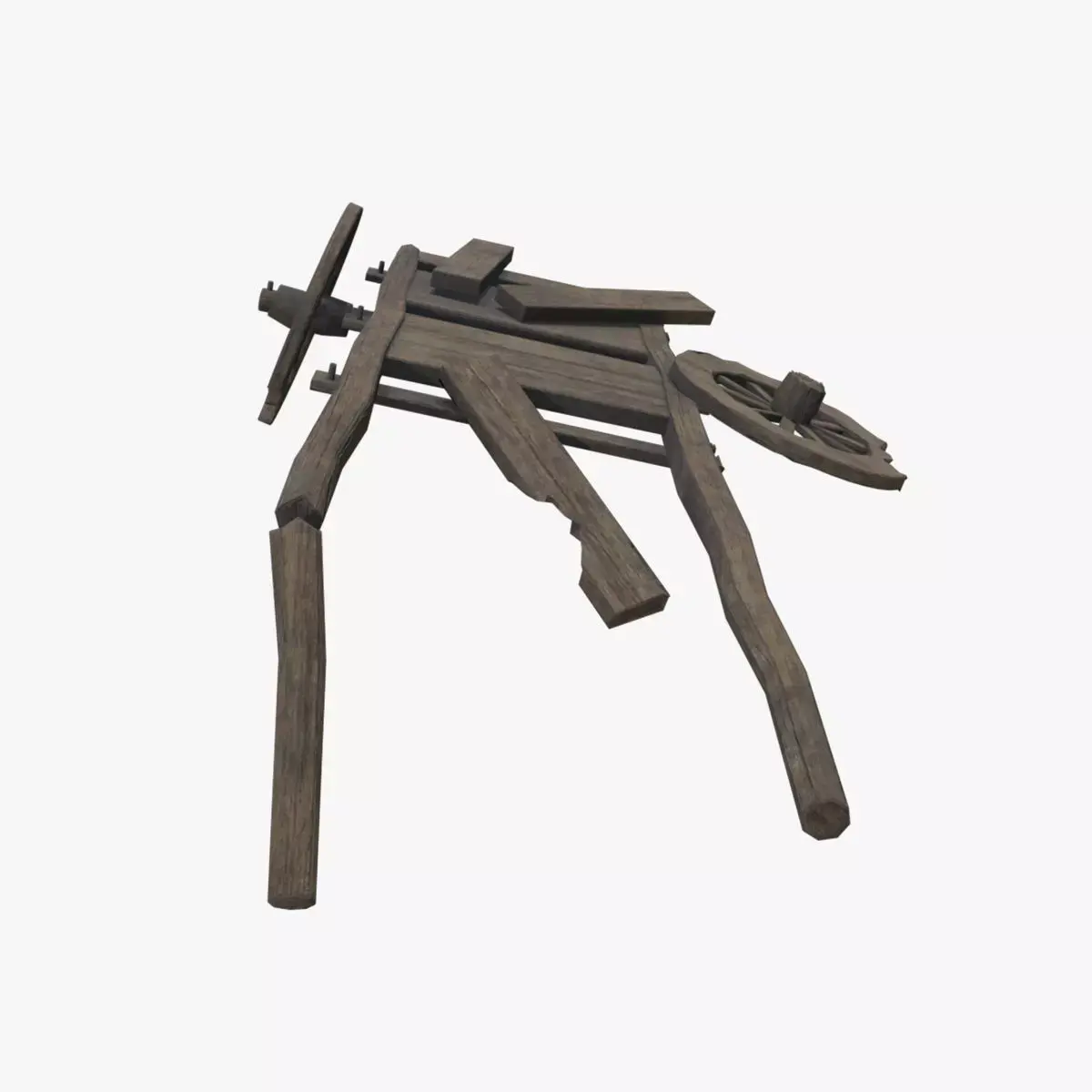 Medieval Carriage V10 Low-poly 3D model
