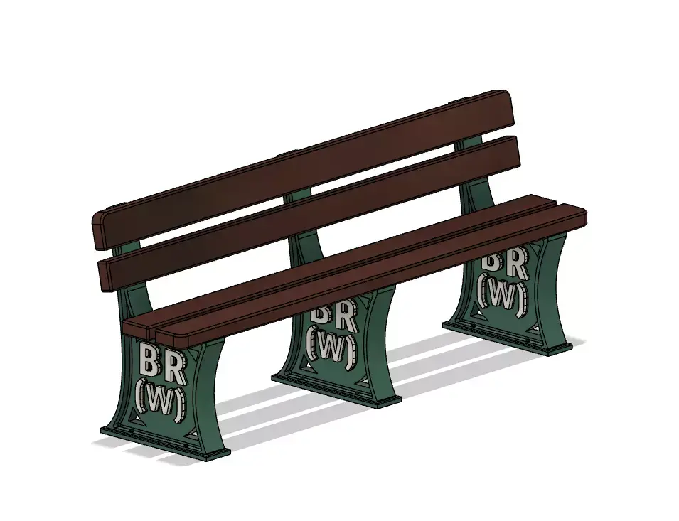 Model Railway British Railway Western Region Bench 3D print model