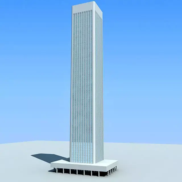 Modern City Tower Building 76 3D model